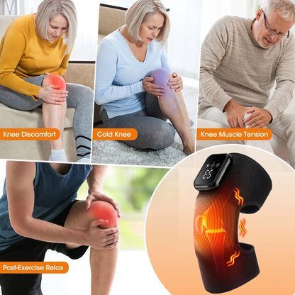 Revitalize Your Knees: 2PCS Electric Heated Knee Massager with Vibration for Ultimate Joint Relief and Support